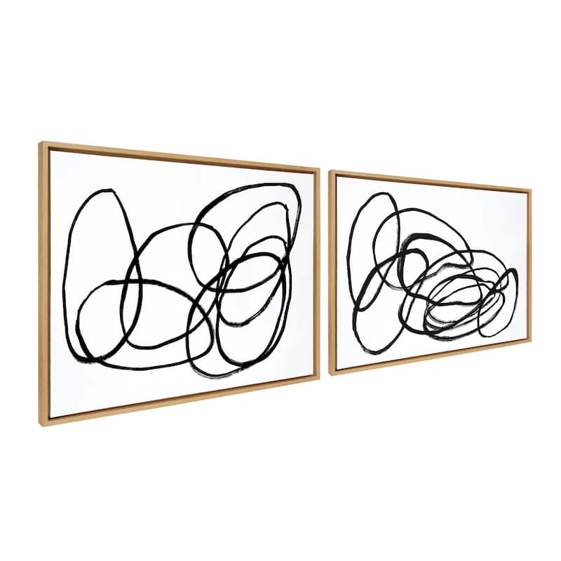 Kate and Laurel Sylvie Ring of Light Framed Canvas Art by Nikki Chu