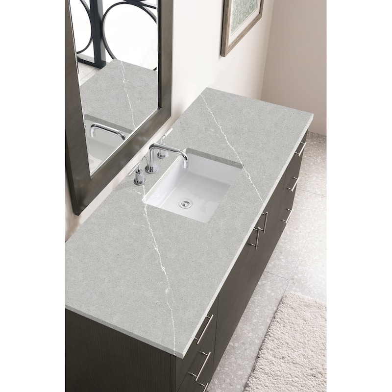 James Martin Vanities Metropolitan 60" Single Vanity, Silver Oak
