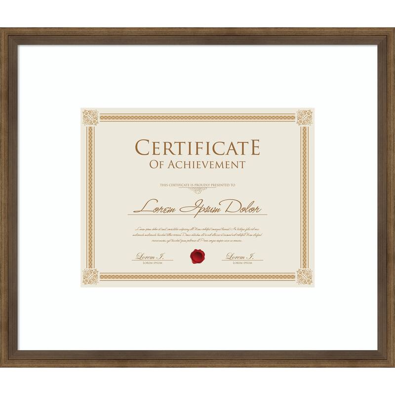 Lucie Black Framed Picture Frame, Photo Frame - 17x14.5 Matted White 11x9 - Lucie Light Bronze