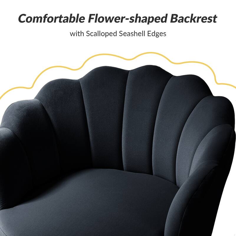 Xabier Cute Modern Upholstered Barrel Chair Accent Chair with Tufted Back Set of 2 by HULALA HOME