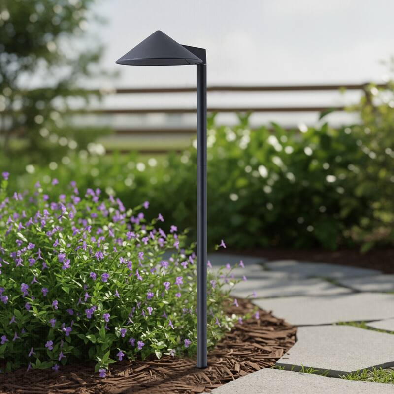 C Cattleya Low-Voltage Matte Black Aluminum 3000K LED Outdoor Path Light