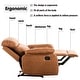 preview thumbnail 28 of 27, Chenille Adjustable Glider Recliner Armchair by Ovios Furniture