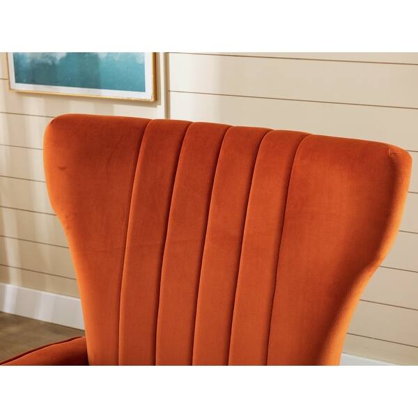 Shop Black Friday Deals On Ladera Velvet Upholstered Wing Back Accent Chair Overstock 32337425