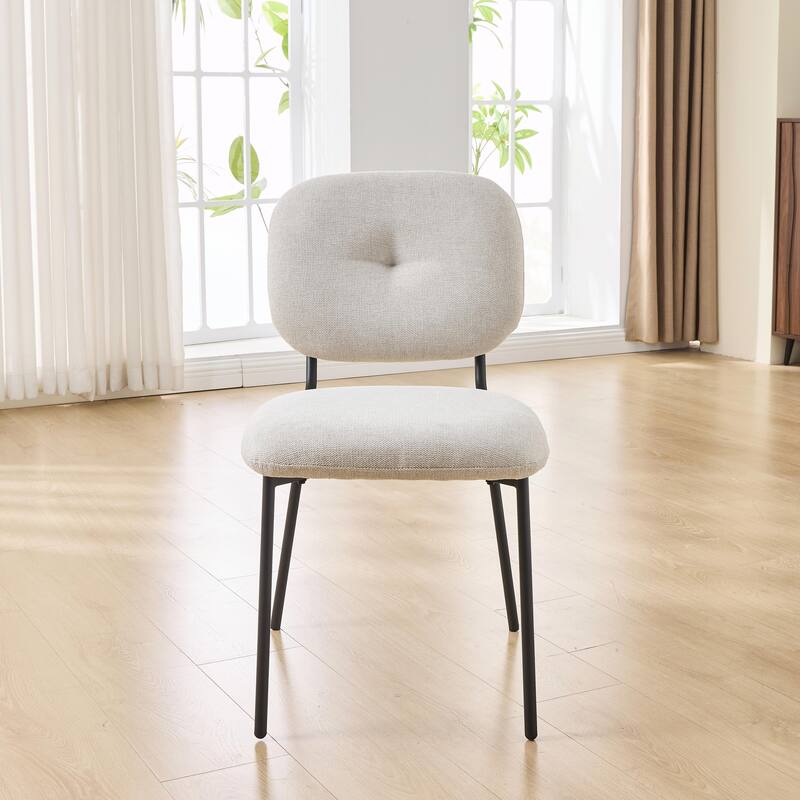 Minimalist Dining Chairs - Contoured Backrest, Stain-Resistant