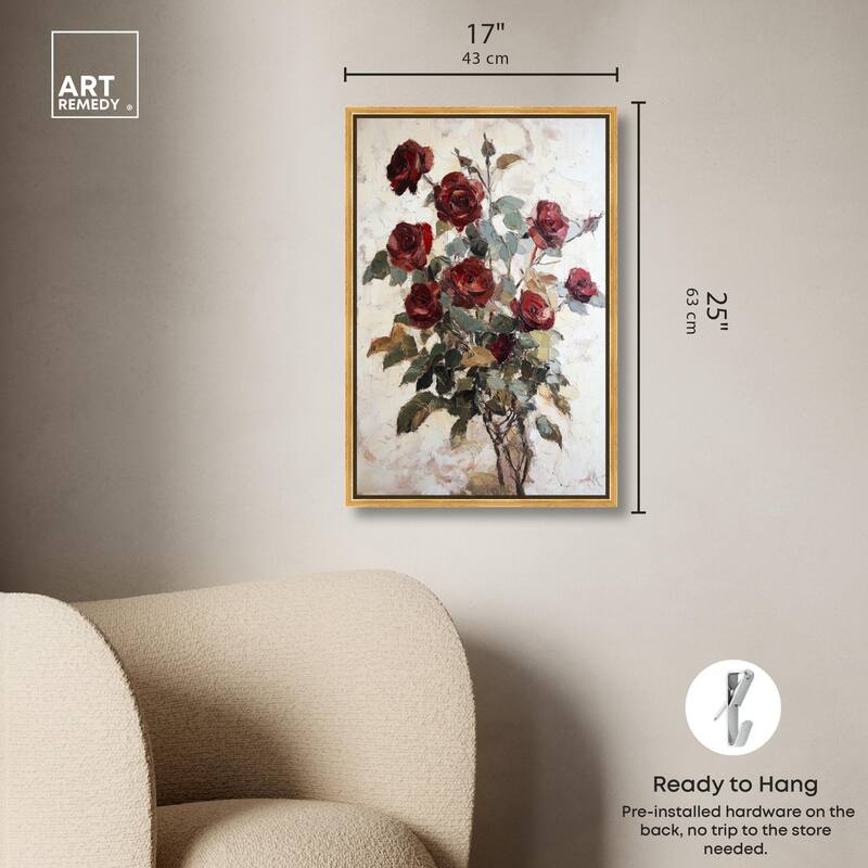 Velvet Vermilion II Canvas by Art Remedy