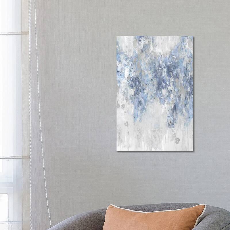 iCanvas "Cascade Blue with Silver" by Nikki Robbins Canvas Print - 26x18x1.5