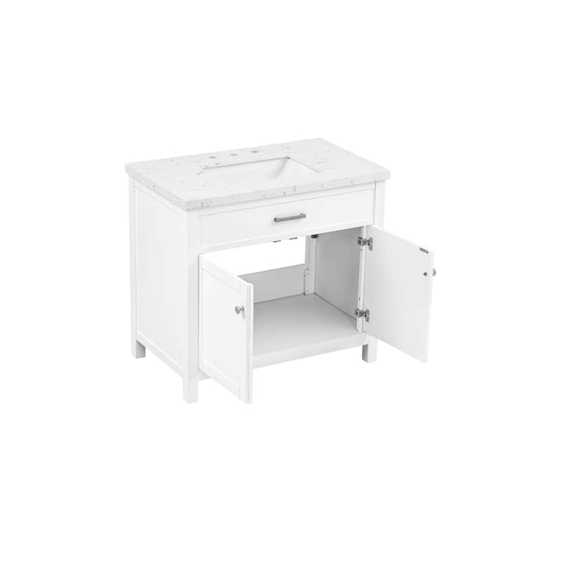 37'' Roseville Bathroom Vanity with Engineered Stone Top