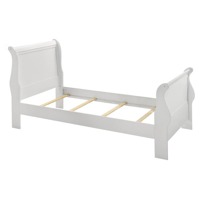 Louis Philippe Traditional Wood Sleigh Bed