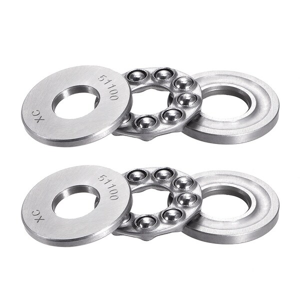 51100 Single Direction Thrust Ball Bearings Flat Seat Chromium,10x24x9mm 2pcs - 1 Pack - 51100 (10*24*9)
