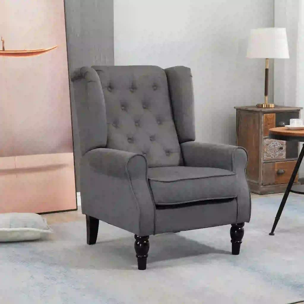 Wingback Accent Chair for Living Room, Button-Tufted Lounge Chair