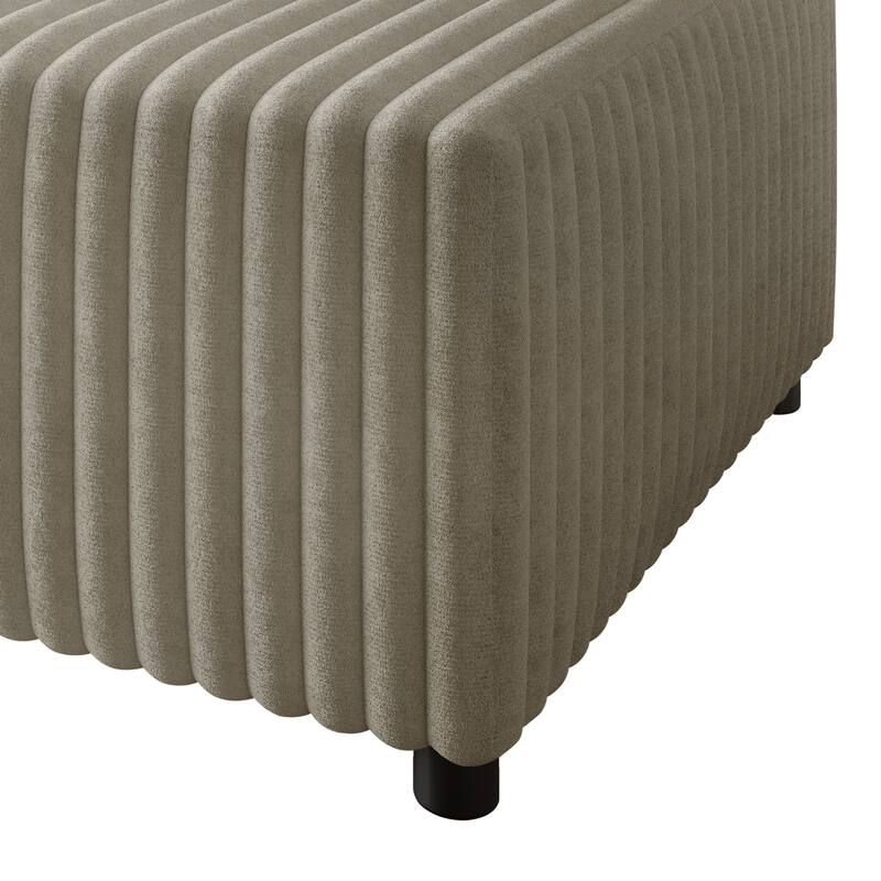 CraftPorch Luxurious Velvet Upholstered Ottoman