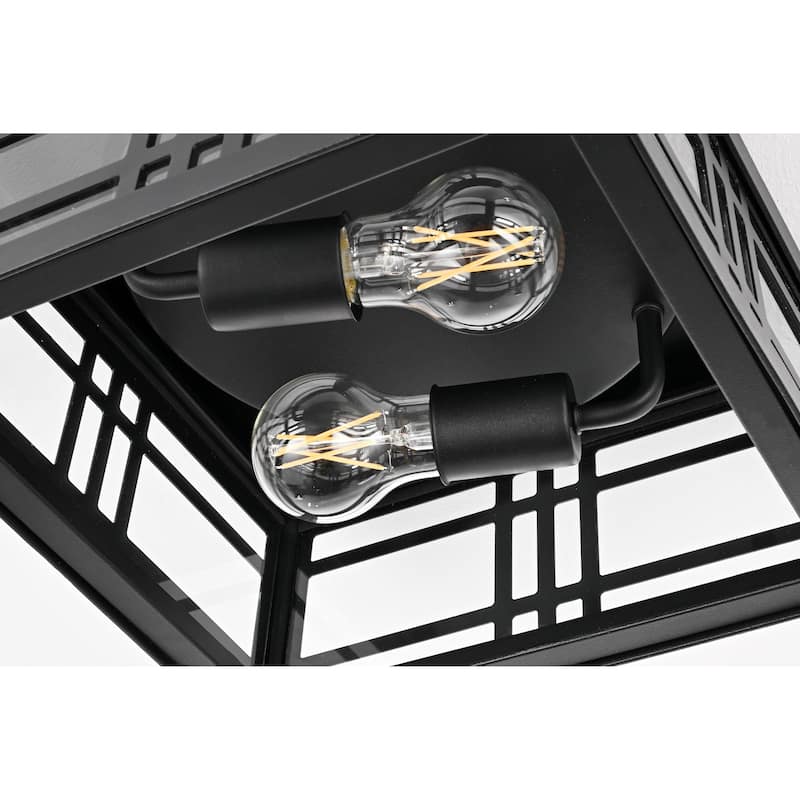 Jasper 11 inch Outdoor Flush Mount in Black - 11"