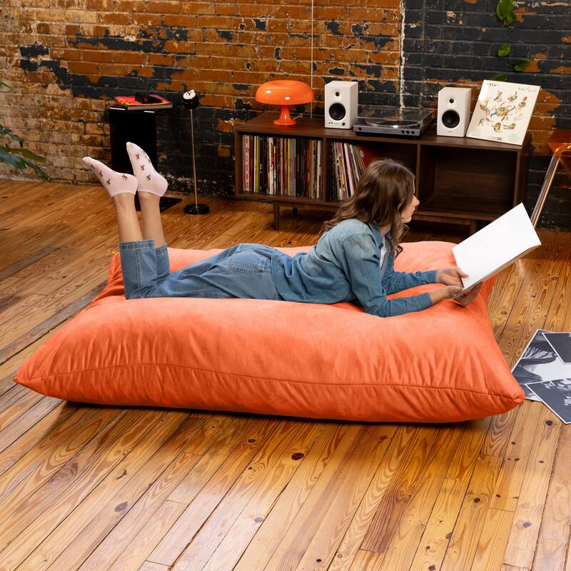 Jaxx 5.5' Huge Bean Bag Floor Pillow and Lounger for Adults - Microsuede