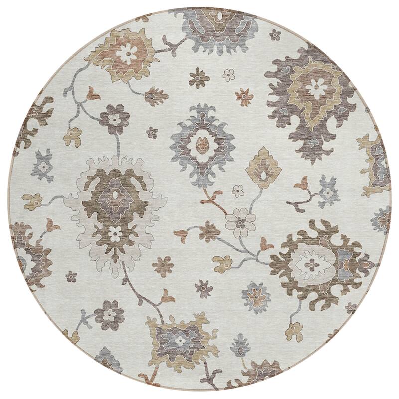 HomeRoots Floral Traditional Rectangle Outdoor Rug
