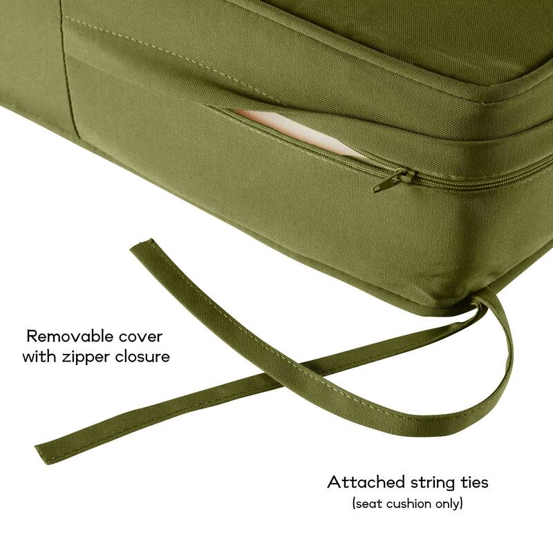 Outdoor 2-Piece Reversible Deep Seat Cushion Set (Cushions Only)