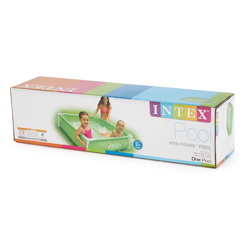 Intex 48x12" Mini Framed Beginner Outdoor Kiddie Pool, Color Varies (3 Pack) - 10
