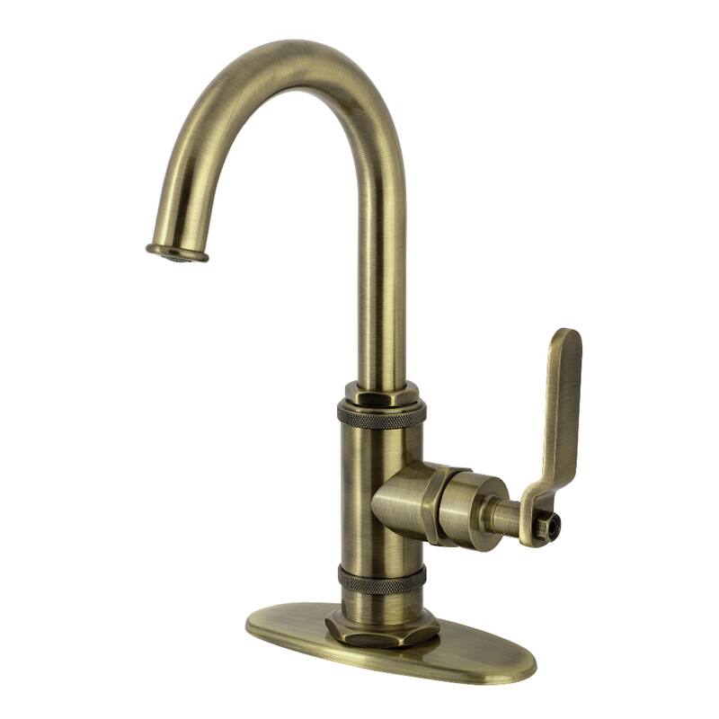 Kingston Brass Whitaker One-Handle 1-Hole Deck Mount Bar Faucet - Antique Brass