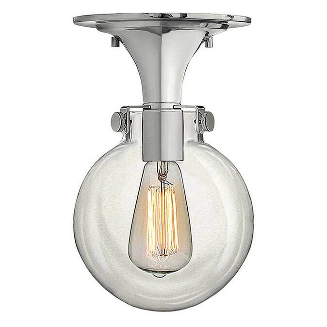 Hinkley Lighting 1 Light Indoor Semi-Flush Ceiling Fixture with Clear - Chrome