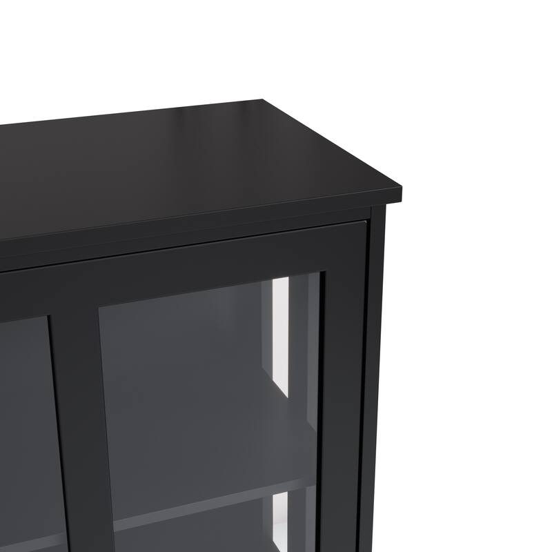Kitchen Storage Stand Cupboard With Glass Door