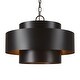 preview thumbnail 1 of 6, Uttermost Youngstown Dark Bronze 4 Light Pendant - 15H x 20 Dia in.