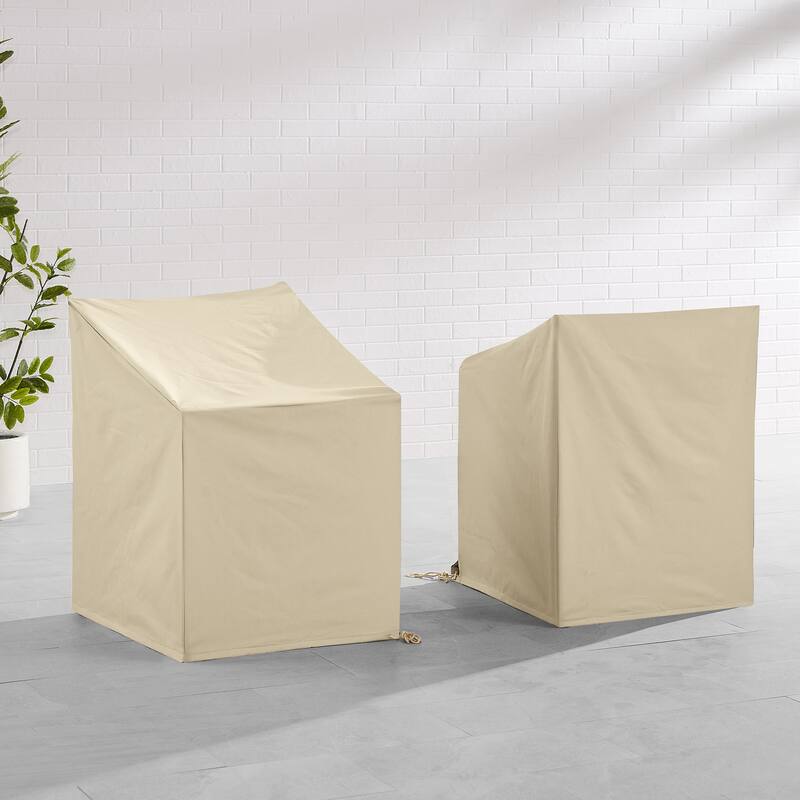 Crosley 2Pc Outdoor Dining Arm Chair Furniture Cover Set - Tan