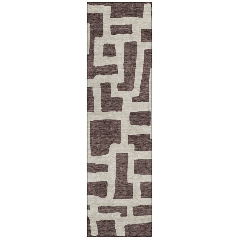 Machine Washable Indoor/ Outdoor Chantille Contemporary Geo Rug