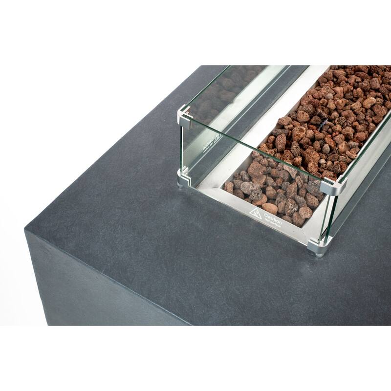 Chelsea 55" Rectangular Outdoor Fire Pit Table by AMS Fireplace