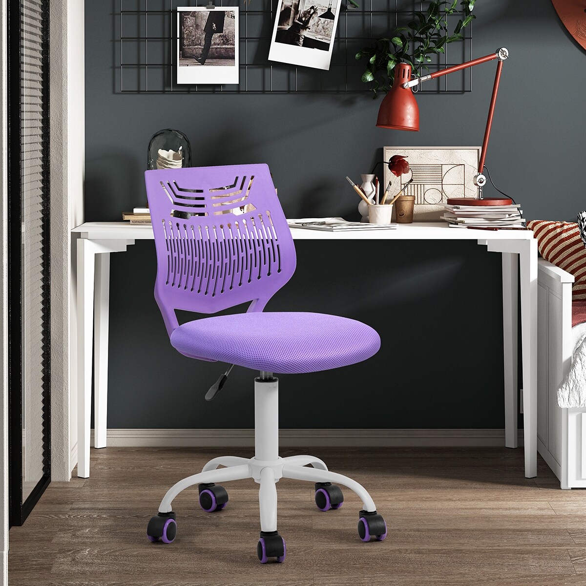 LivEditor Adjustble Height Plastic Task Chair/ Office Chair