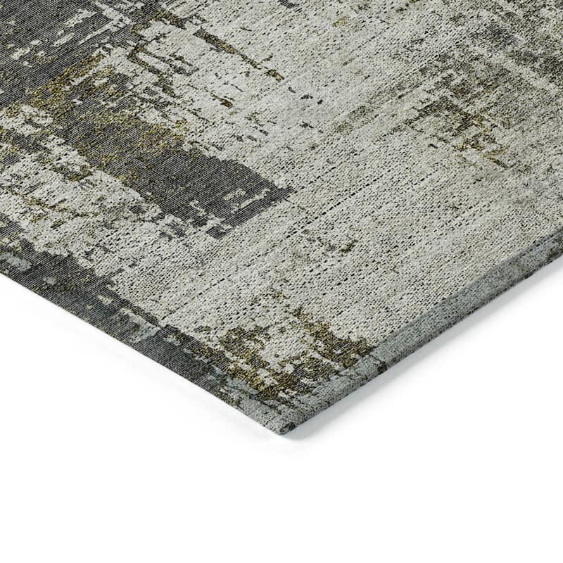 Machine Washable Indoor/ Outdoor Chantille Abstract Ombre Rug