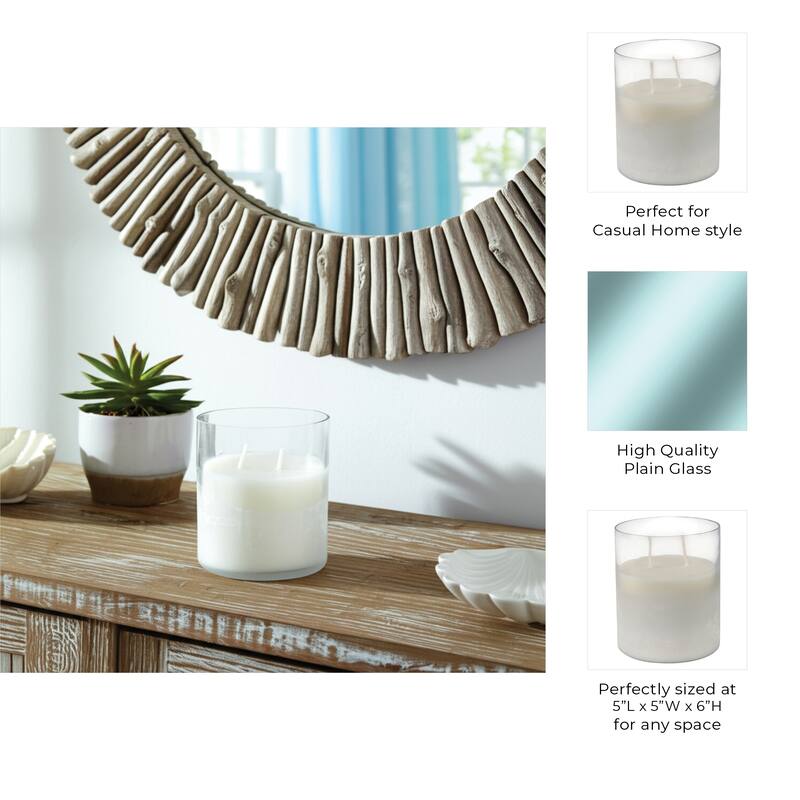 Indoor Candle Glass Wax Modern Decorative Accent Candle Sleek Design
