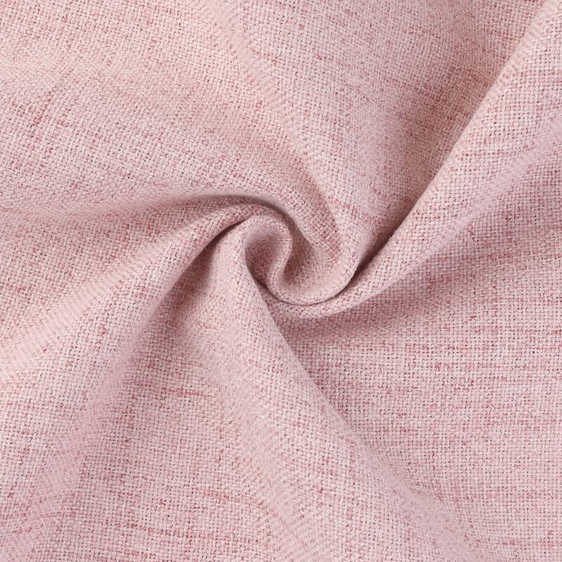 1Pcs Rectangle Tablecloth with Tassels, Wrinkle Resistant Cotton Linen - Pink - 52x87inch