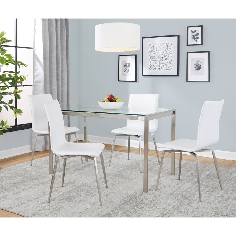 Strick & Bolton Forrest Tyra Upholstered 5-Piece Dining Set with Swivel