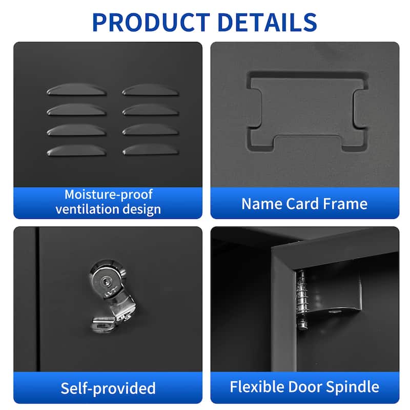 18 Door 72"H Metal Lockers With Lock