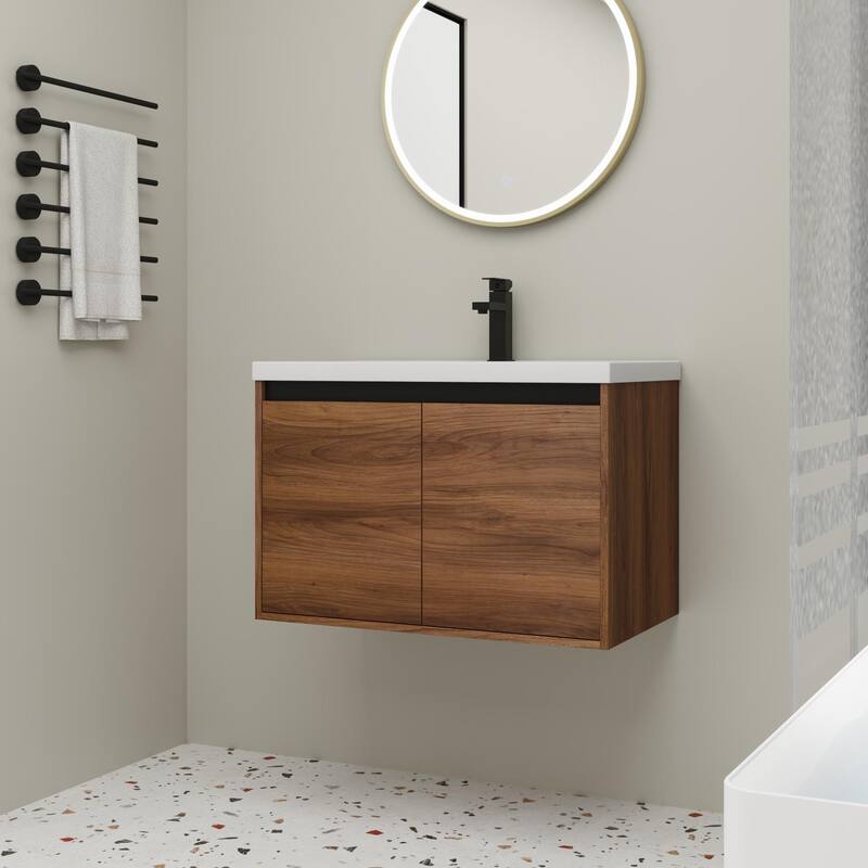 Beingnext 16''/20''/24"/30"/36" Bathroom Vanity with Sink, Floating Bathroom Vanity with Soft Close Door