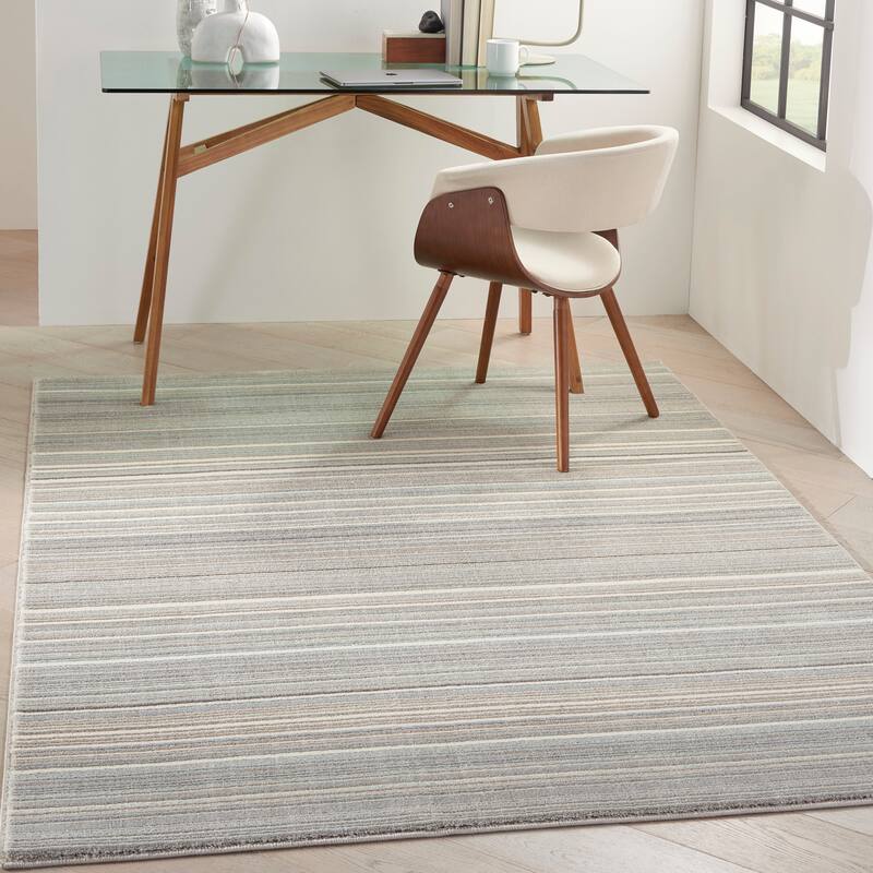 Nourison Marmara Contemporary Coastal Stripe Linear Area Rug