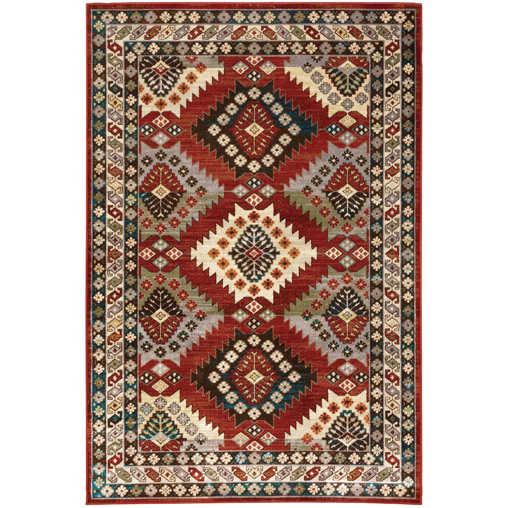 Gap Red Various Colors Southwest Lodge Casual Traditional Area Rug