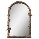 preview thumbnail 2 of 1, Uttermost Paza Antique Gold Branch Framed Arched Mirror - 25.5x36.75x2.5