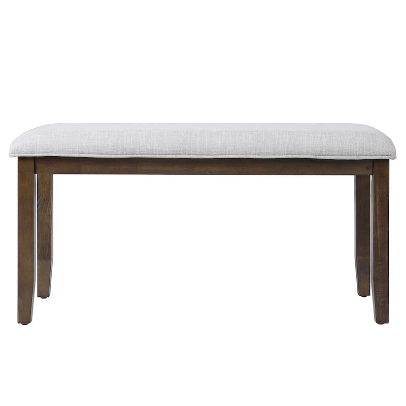 Dining Bench with Padded Seat and Solid Wood Leg,38-inch Entryway Bench for Living Room,Upholstered Bench