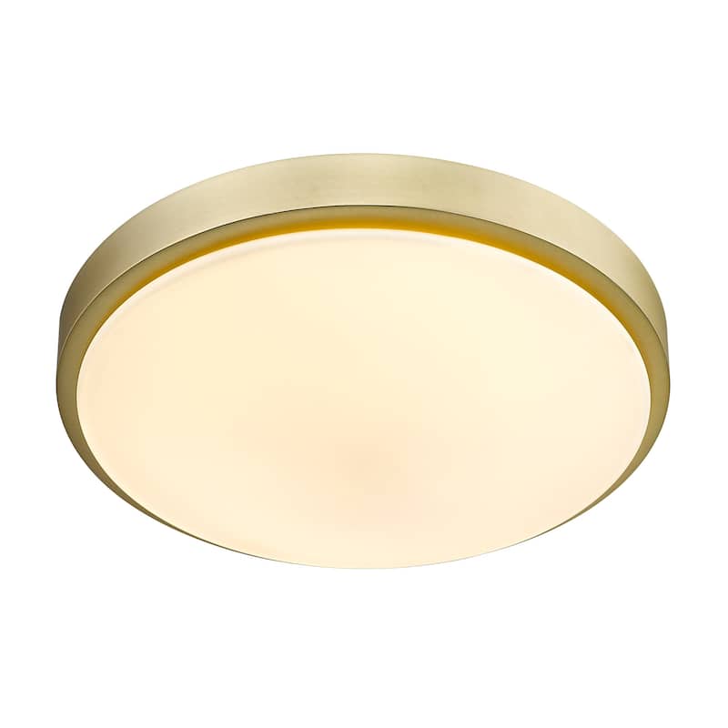 Golden Lighting Gabi Integrated LED 12in Flush Mount in Brushed Champagne Brass