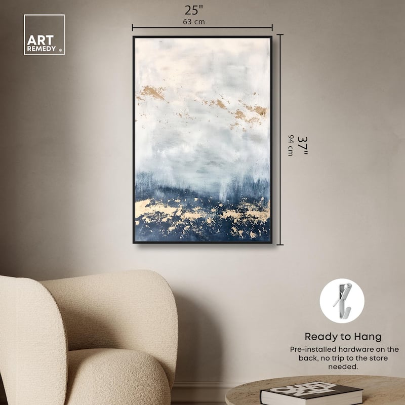 Ocean's Gold Hues II Canvas by Art Remedy