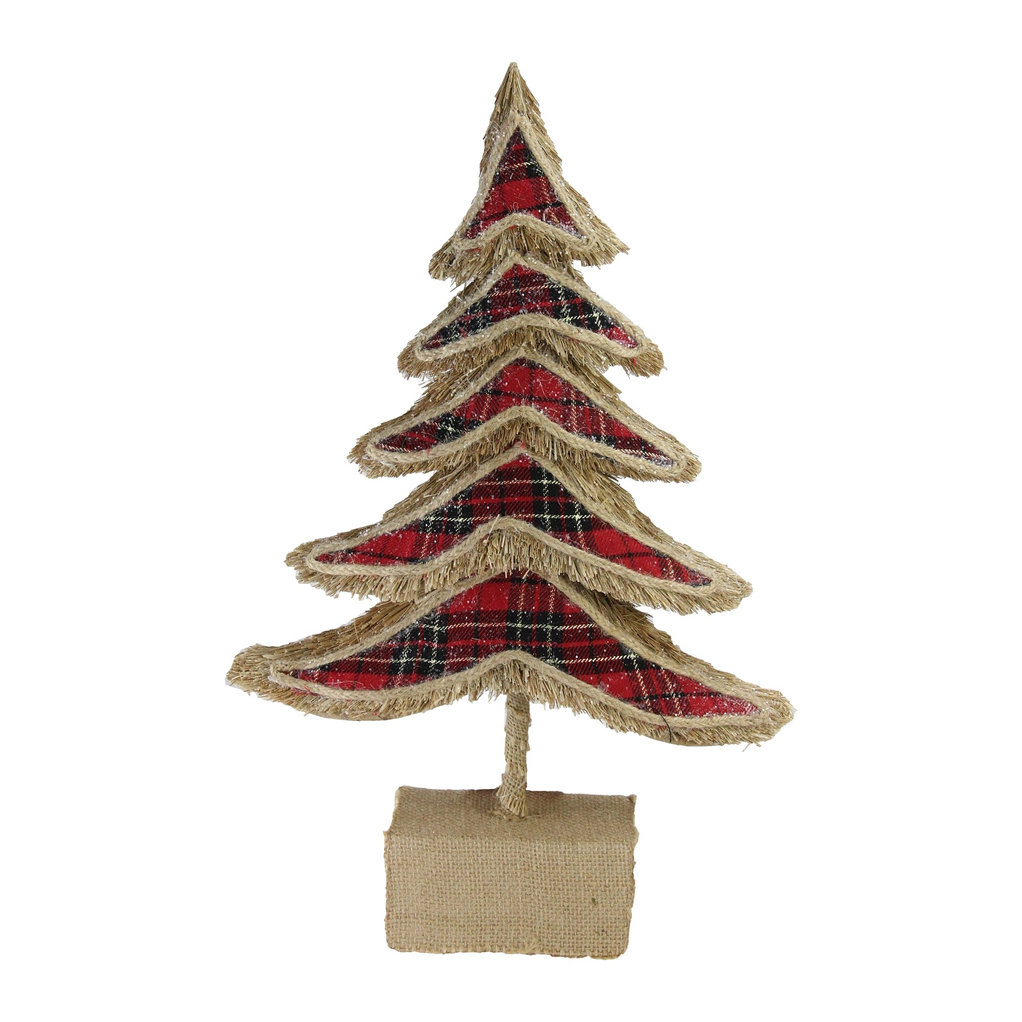 Shop 17 Red Plaid Country Rustic Tree Christmas Table Top