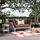 preview thumbnail 23 of 48, Cambridge Casual West Lake Convertible Wood Outdoor Sofa Daybed