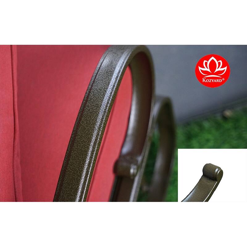 Kozyard Cozy Two Rocking Love Seats Glider Swing Bench/Rocker