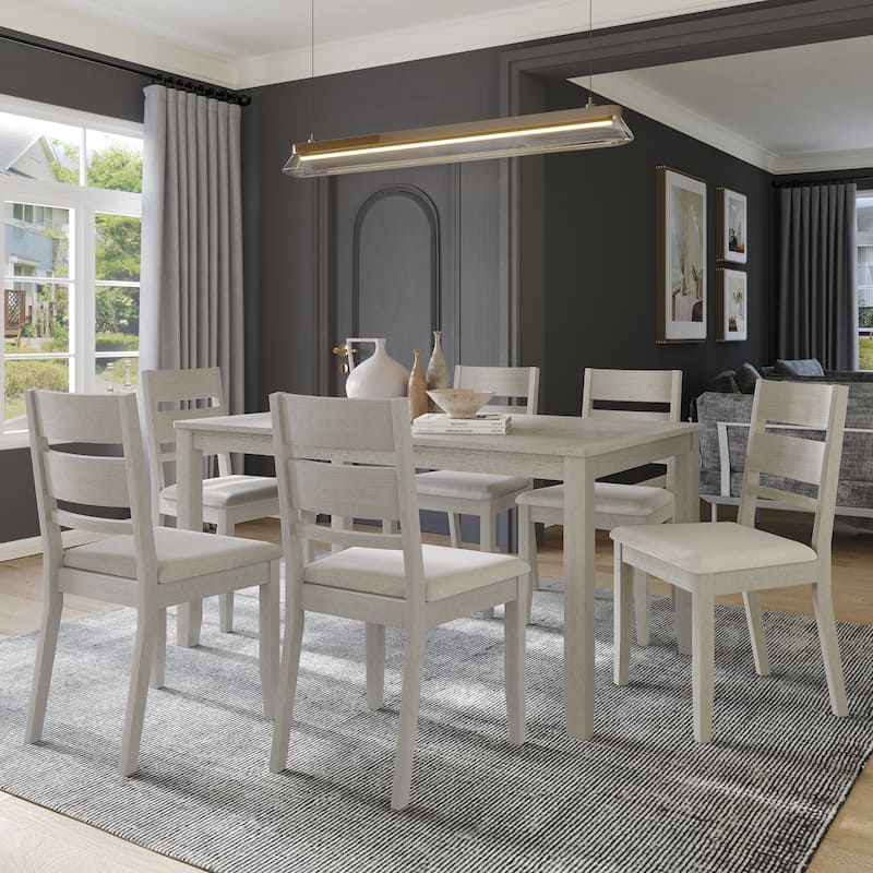 CraftPorch Elegant 7-piece Wooden Dining Set