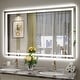 preview thumbnail 10 of 61, LED Bathroom Vanity Mirror Wall Mounted with Double Light Strip, 3-Color Dimmable, Anti-Fog, HD Tempered Glass, UL-Listed, ETL