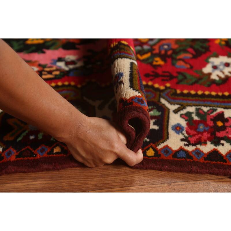 Hand Knotted Oriental 100% Wool Carpet Traditional Floral Pink Bakhtiari Area Rug - 5' 0'' X 3' 8''