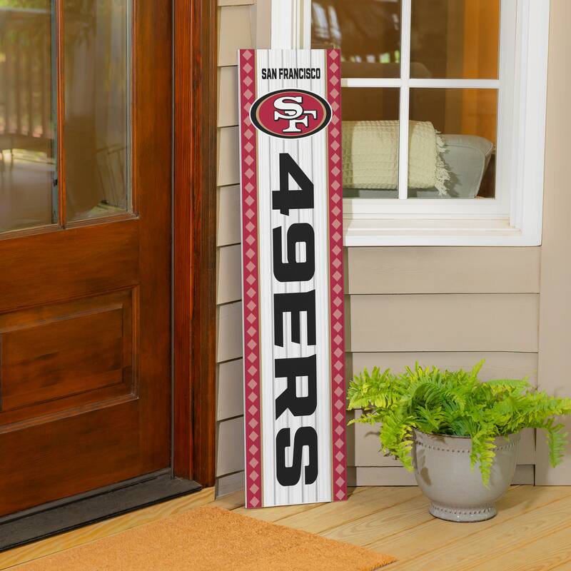 47" Double Sided Seasonal Porch Leaner, San Francisco 49ers - 47" x 11.25"