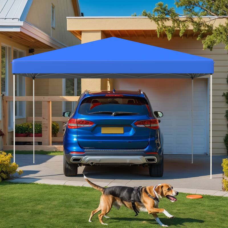Pop Up Canopy Tent – Outdoor Shade Gazebo with Storage Bag & Sandbags,Easy Setup Canopy for Patio, Camping, Beach