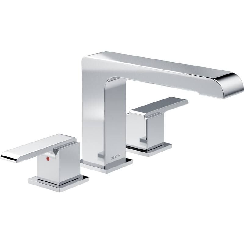 Delta Ara Double Handle Deck Mounted Roman Tub Filler Trim (Less - Chrome