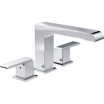 Delta Ara Double Handle Deck Mounted Roman Tub Filler Trim (Less